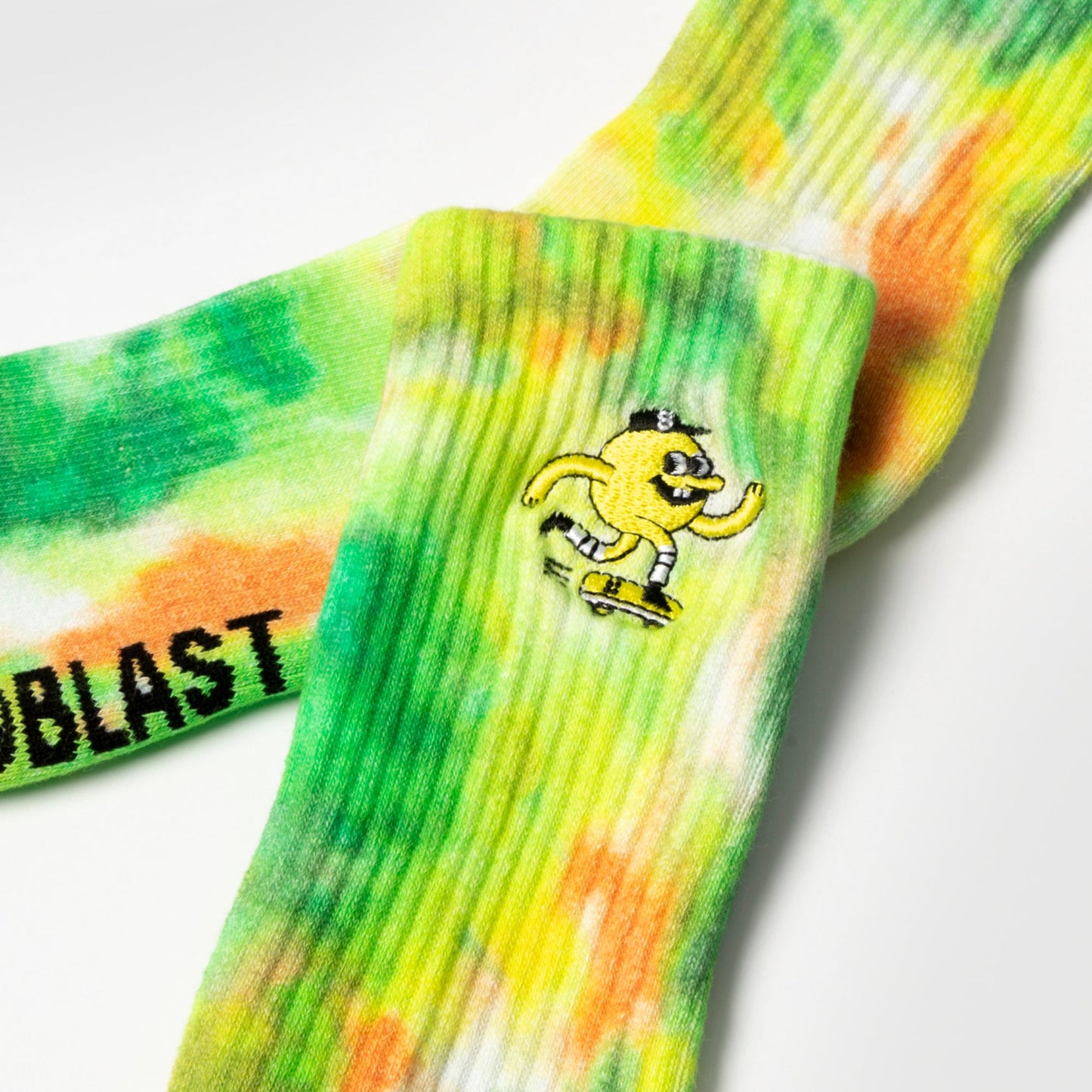 FOREST TIE DYE EMBROIDERED MASCOT SOCKS