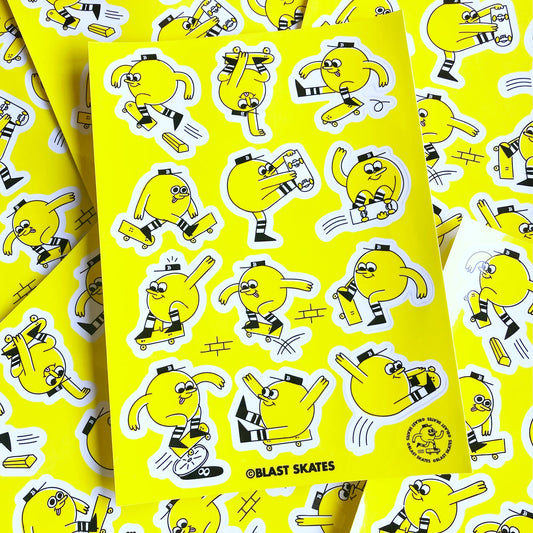 MASCOT STUNTS STICKER SHEET