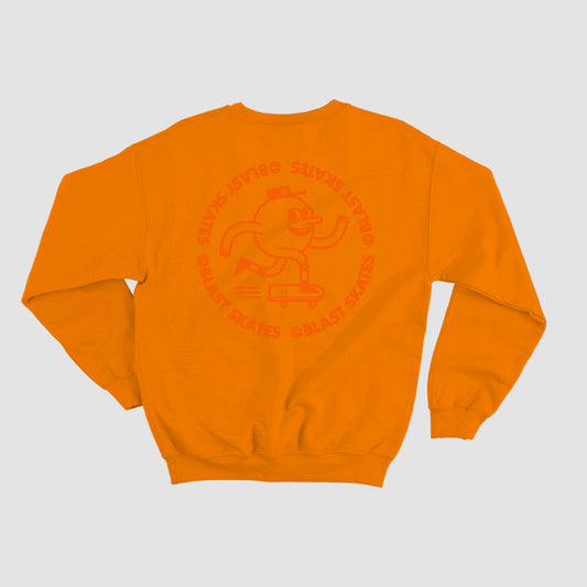 ORANGE ROUND LOGO CREW NECK