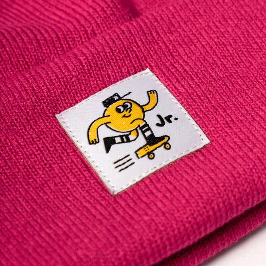 KIDS PINK MASCOT LOGO BEANIE