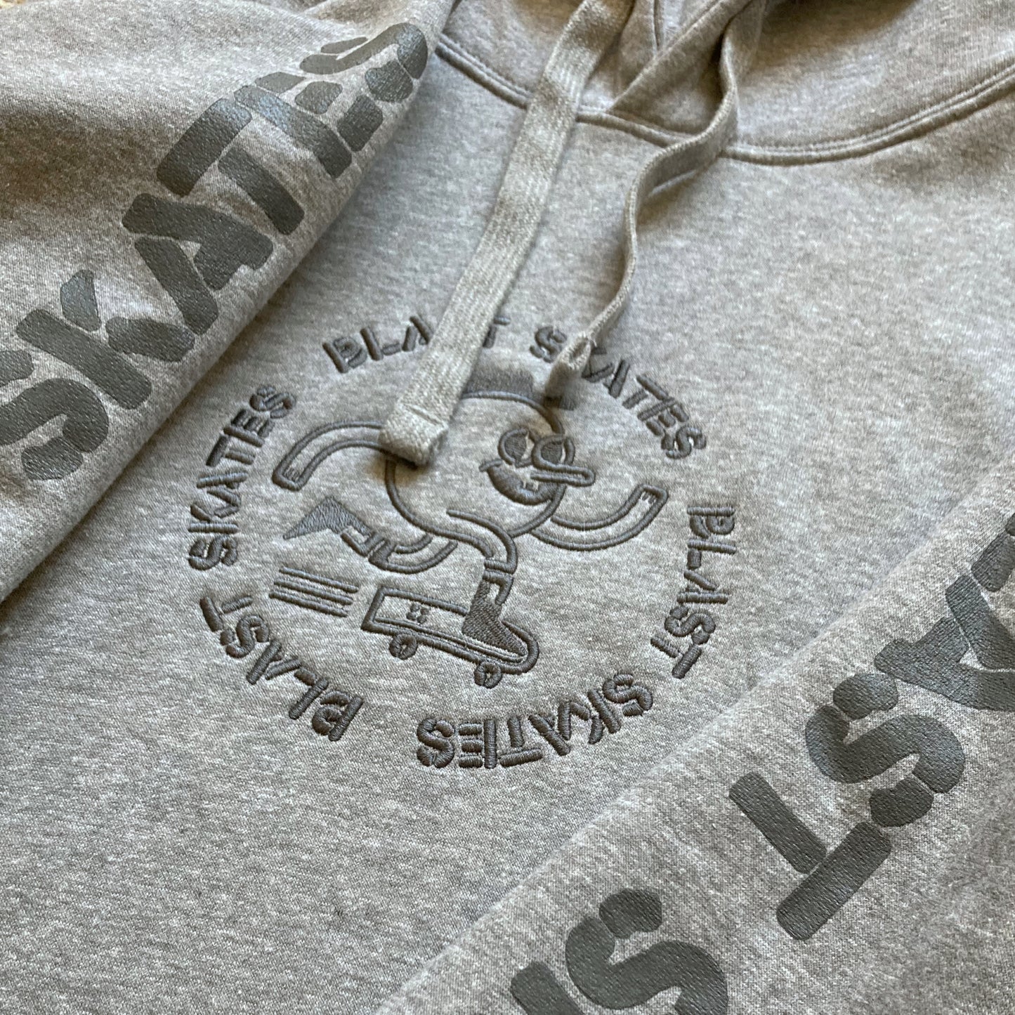 STENCIL LOGO HOOD GREY