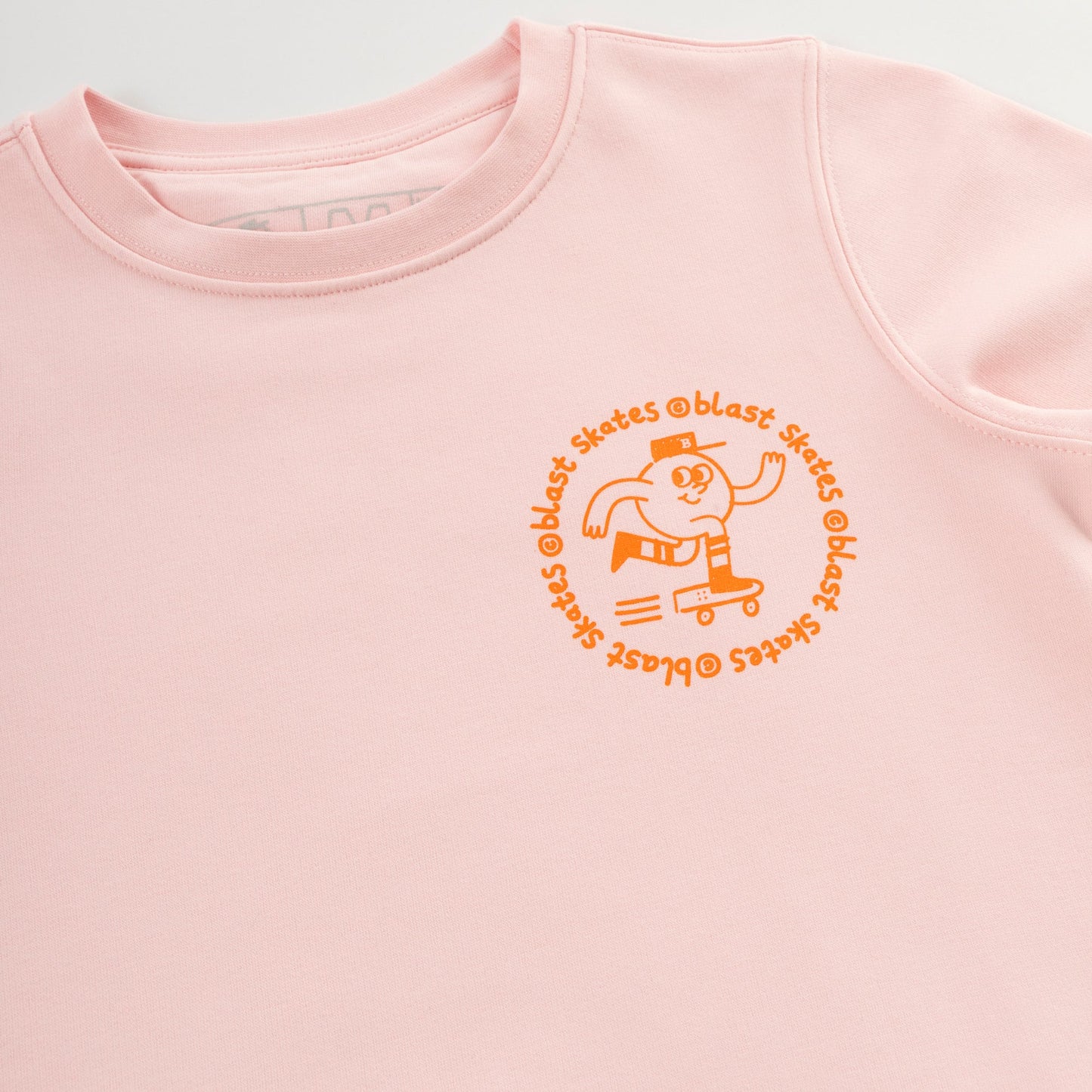 KIDS ROUND ROGO PINK CREWNECK SWEATSHIRT