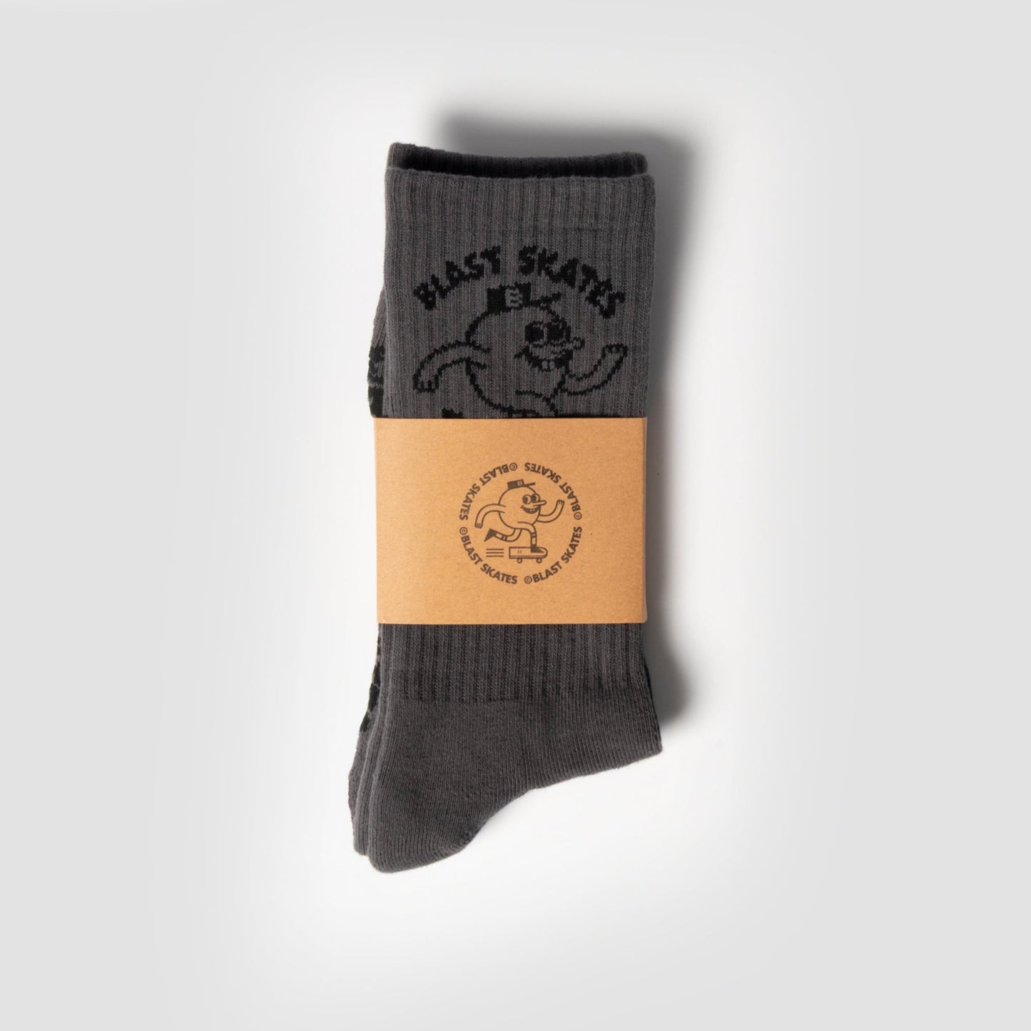 CHARCOAL MASCOT CREW SOCKS