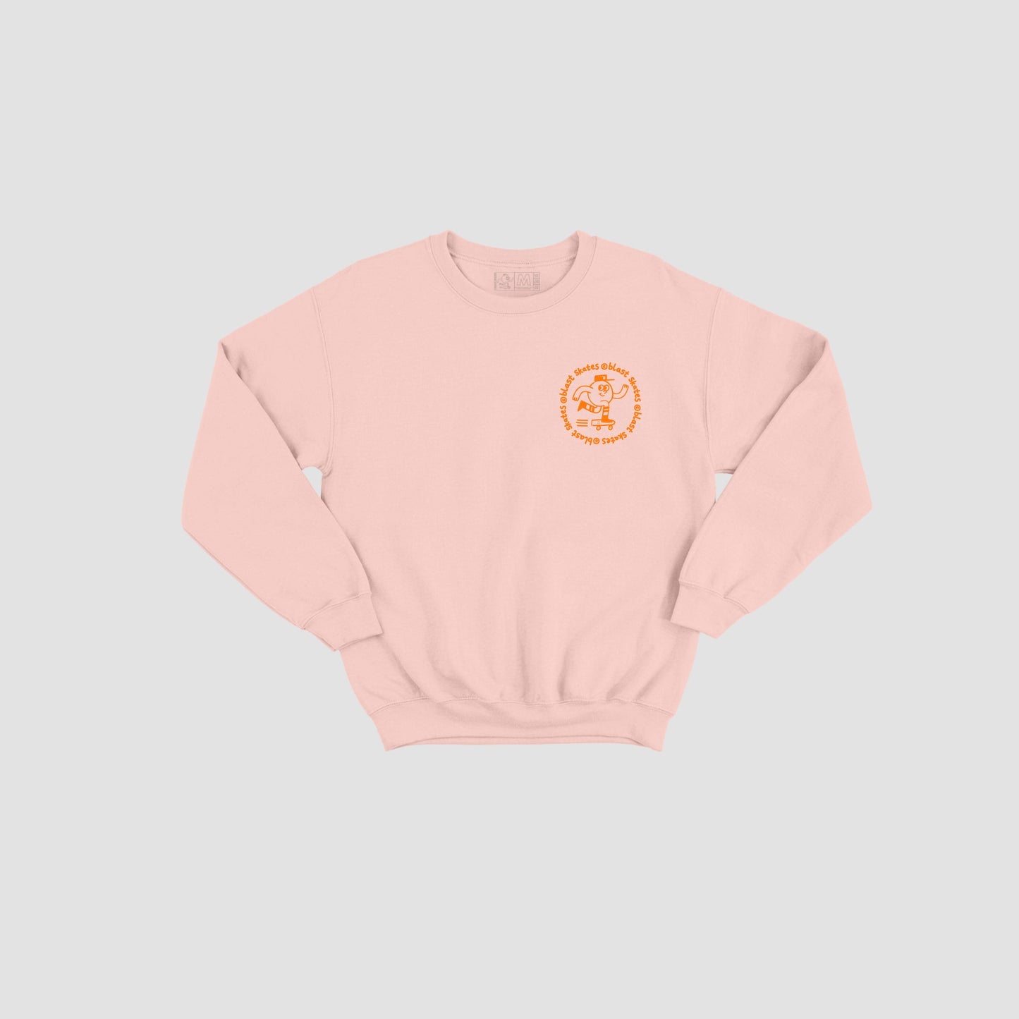 KIDS ROUND ROGO PINK CREWNECK SWEATSHIRT