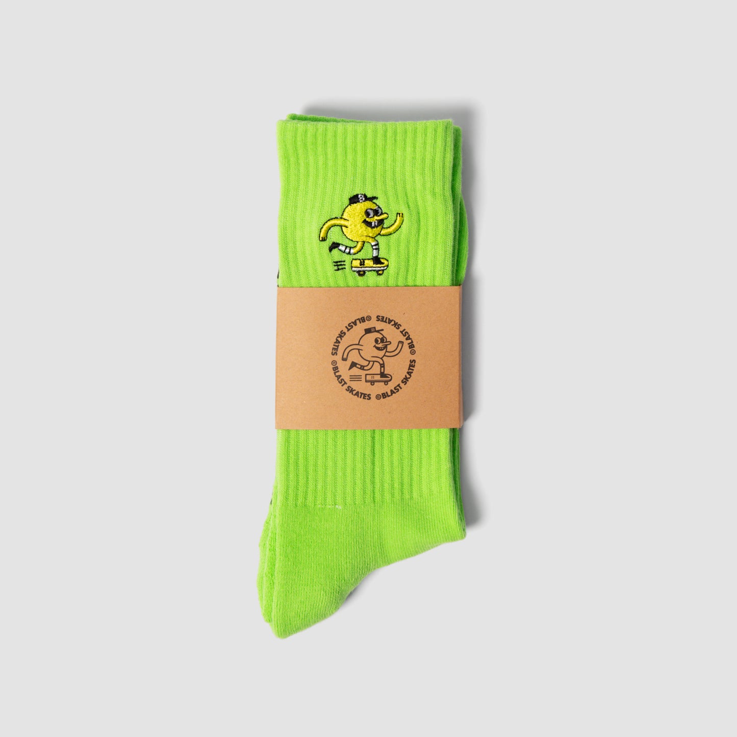 GREEN EMBROIDERED MASCOT SOCK
