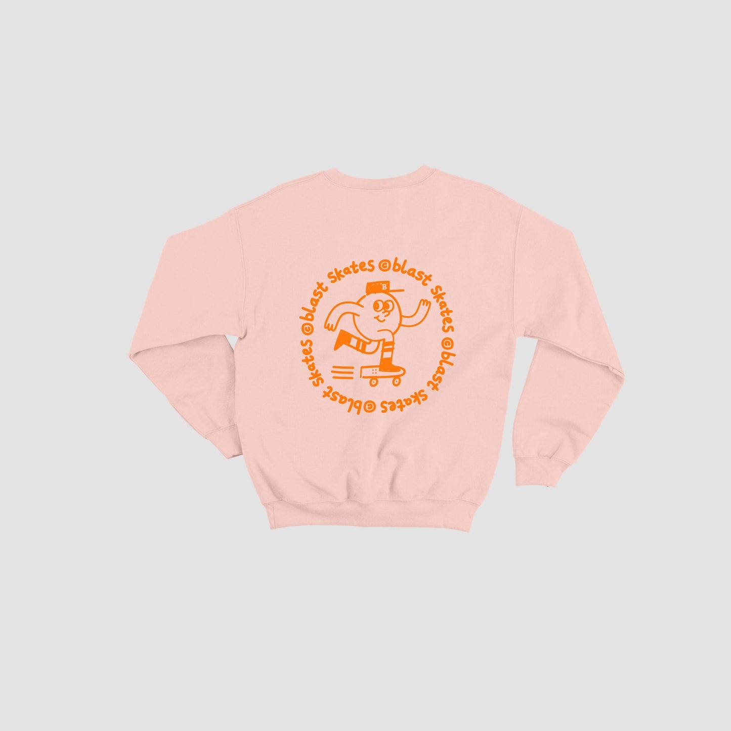 KIDS ROUND ROGO PINK CREWNECK SWEATSHIRT