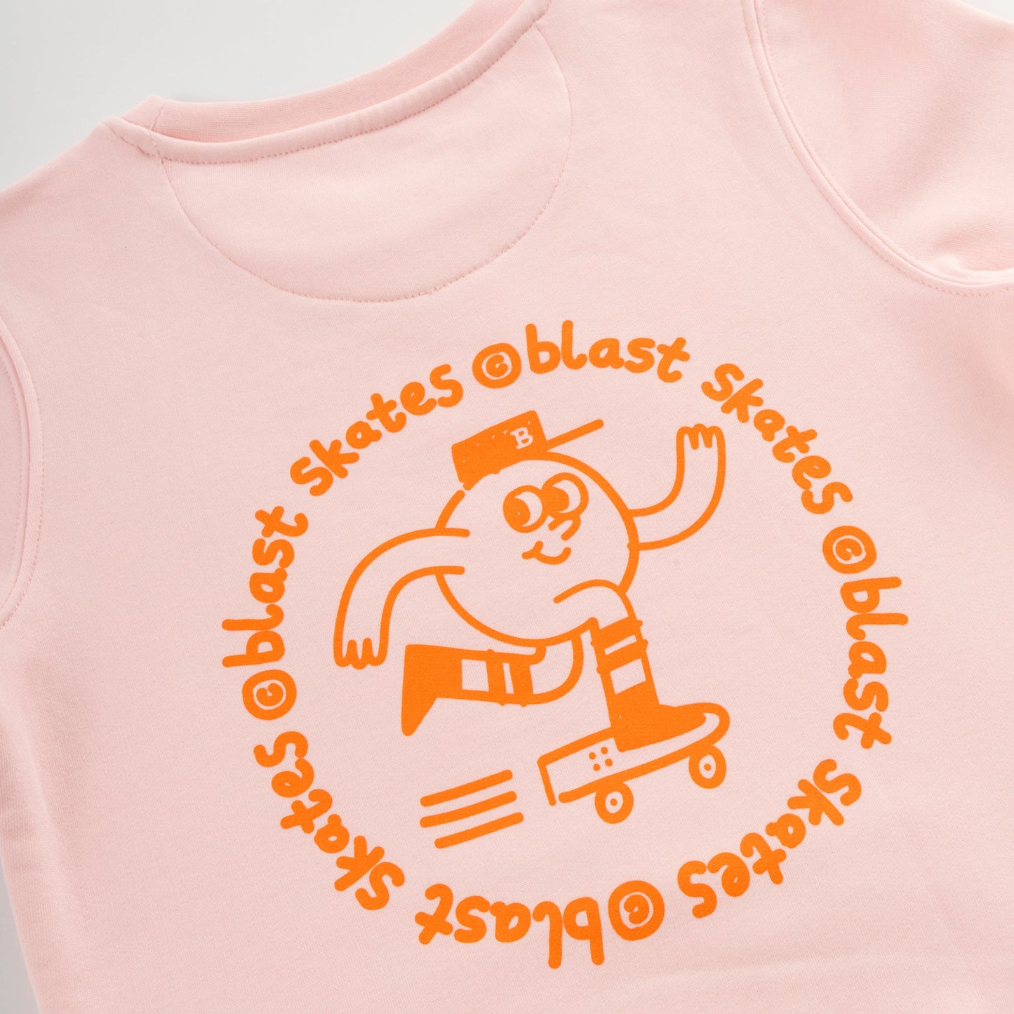 KIDS ROUND ROGO PINK CREWNECK SWEATSHIRT