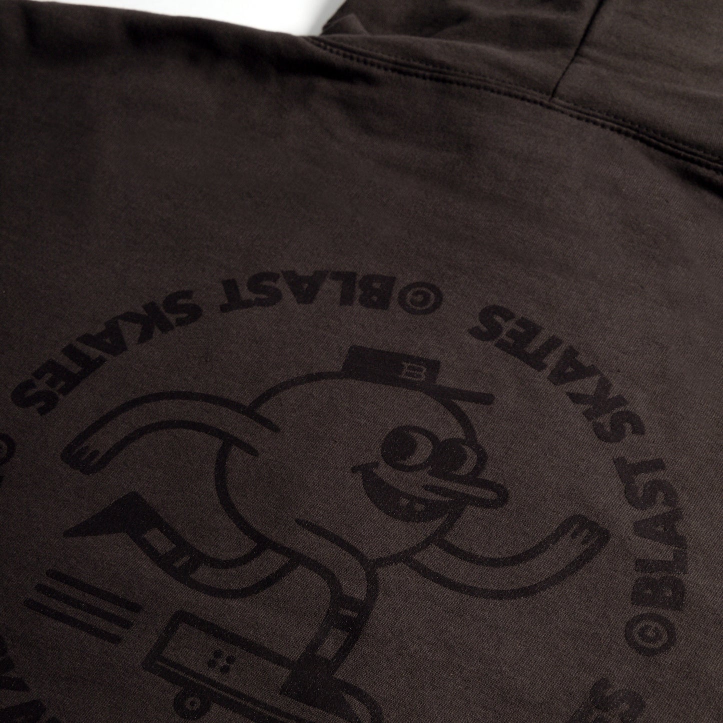 ROUND LOGO HOODY - CHARCOAL